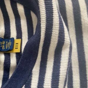 Polo pullover hoodie, 2 Polo shorts: Grey and white blue stripped.